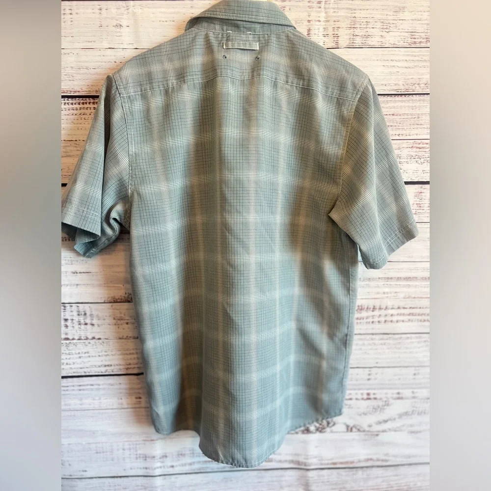 THE NORTH FACE MENS SHORT SLEEVE BUTTON DOWN PLAID SHIRT SIZE S